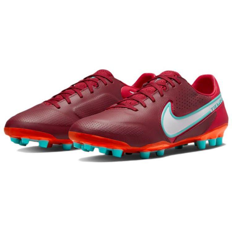 Nike Legend Essential Legend 9 Pro Lace AG (Rubber Short Stud) Slip Resistant Durable Support Soccer Shoes Men Soccer Shoes Red Orange DB0448-616