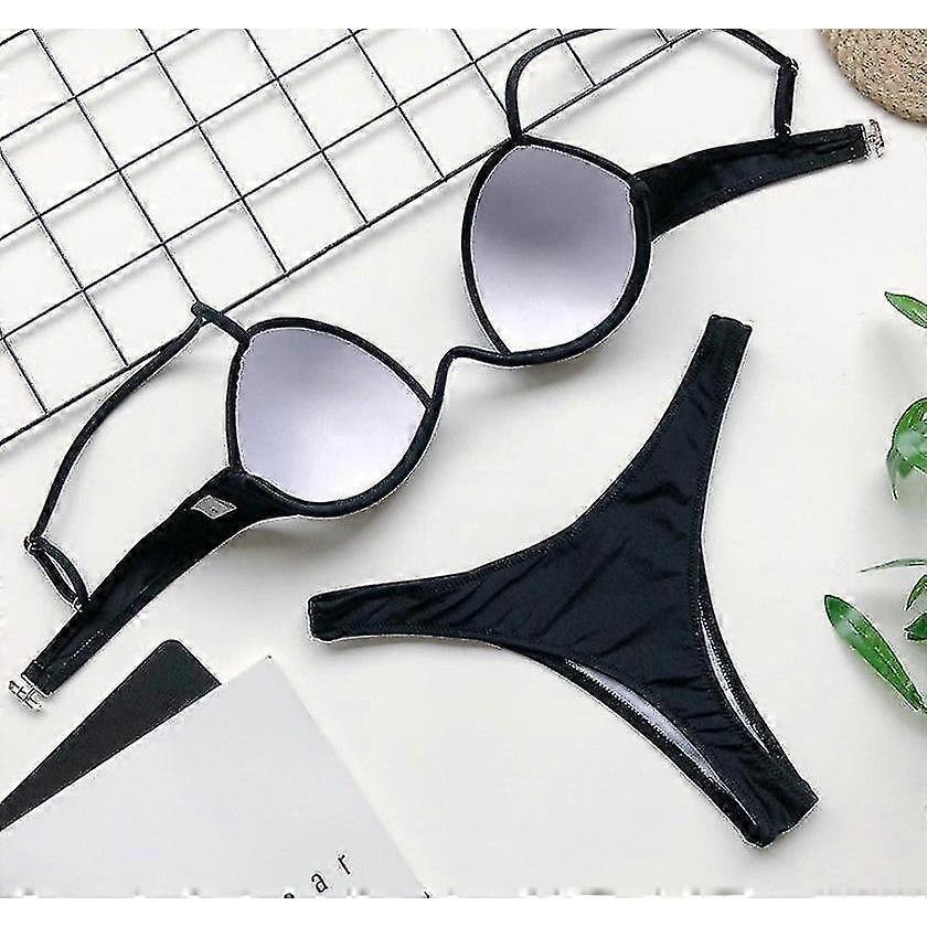 Celebrity Same Hard Tight Elastic Swimsuit With Steel Ring Summer Women's Bikini Suit P