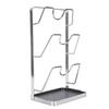 Countertop Pot Lid Holder Stainless Steel Cutting Board Organizer Pot Pan Lids Rack for Kitchen 3 Tier