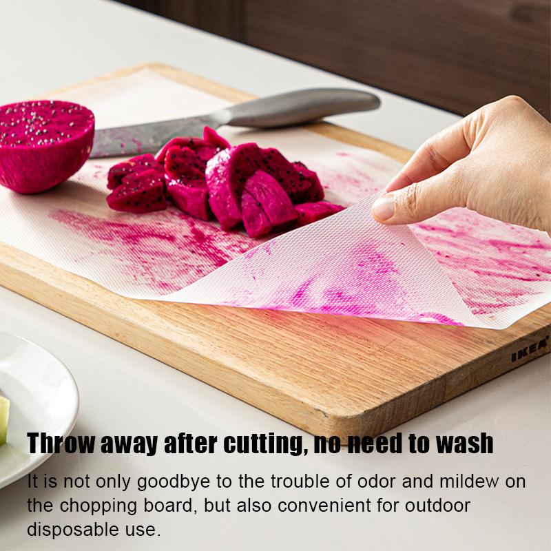 1PC Disposable Chopping Board Mat Kitchen Meat Cutting Paper Fruit Cutting Board Mat Outdoor Occupying Board Mat