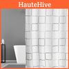 Square Plaid Shower Curtain With Hooks Waterproof And Durable Bathroom Cover For Stylish Decor