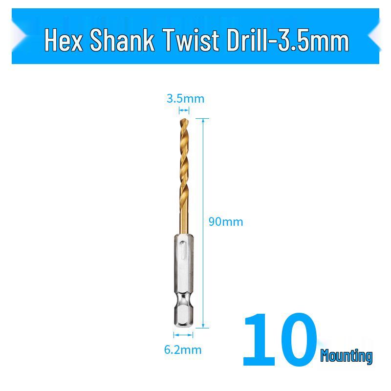 6.35mm Hex Shank Twist Drill Bit Set for Electric Screwdrivers and Pneumatic Tools