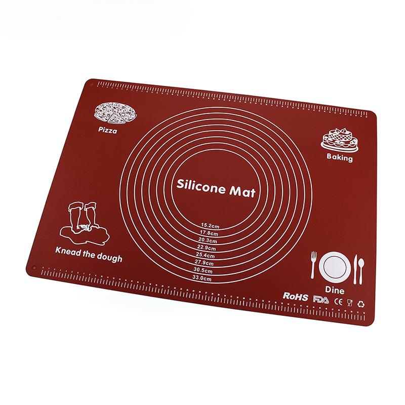 

Антибактериальный коврик для замеса с серебряными ионами, силиконовый коврик для выпечки, большая и гладкая поверхность, нескользящий антипригарный коврик 56.7x40x0.08cm коричневый