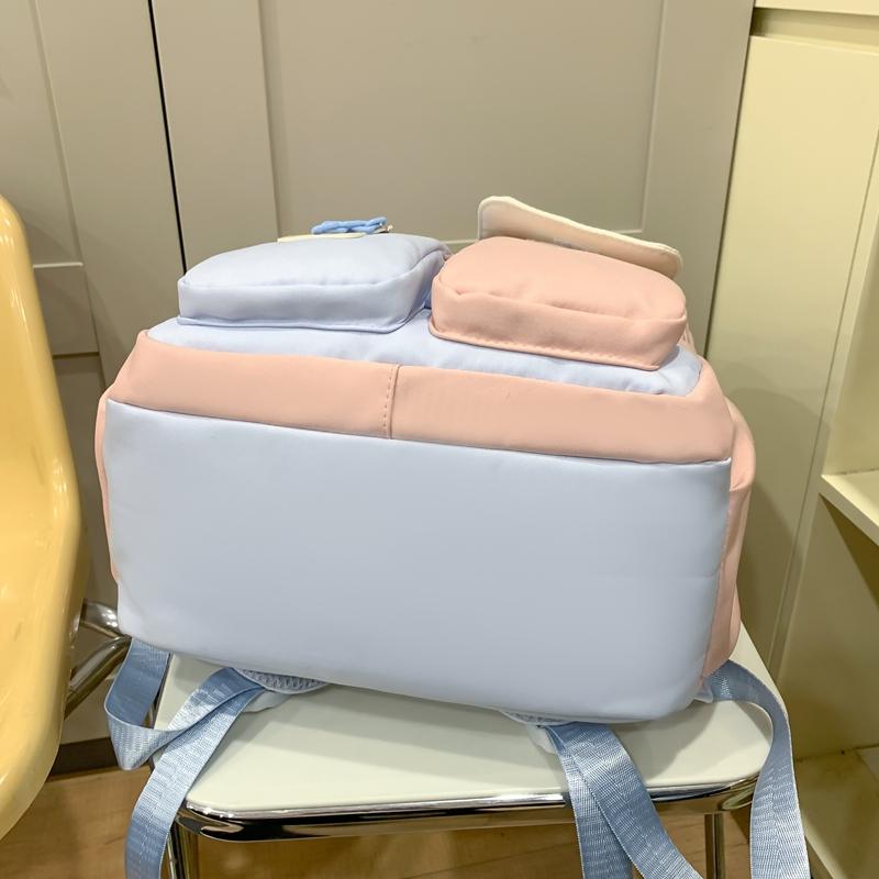 Sac à dos pour femmes Colorblock Sac d'école Grande capacité Sac à dos collège