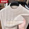 Hengyuanxiang Men's Thickened Antibacterial & Machine Washable Wool Blend Pullover Sweater
