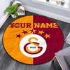Custom Name,Galatasaray SK pattern round rug,Carpet Rug for Living Room Bedroom Playroom ,Non-slip Floor Mat,Holiday Gifts and Birthday Gifts.