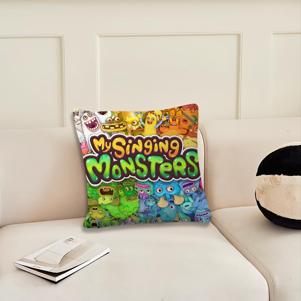 Game My Singing Monsters Cushion Cover Cushion Room Bedroom Headboard Sofa Living Backrest Nap Time Pillow Case