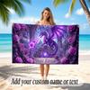Dragon Theme Beach Towel Personalized Custom Name & Text Soft Quick Dry Beach Towel for Swimming Travel