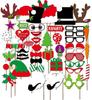 38-Piece Christmas Photo Booth Props Set for Holiday Parties