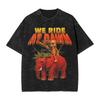 Vintage Washed Tshirt Tung Tung Tung Sahur Sybau Funny Meme Cotton T Shirts Popular Tee Shirt Couple Summer Awesome Design Tees
