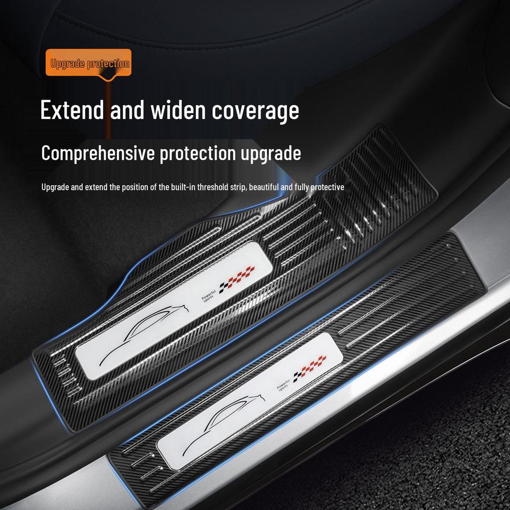 Stainless Steel Rear Trunk Guard Welcome Pedal Sill Protector for Xiaomi YU7