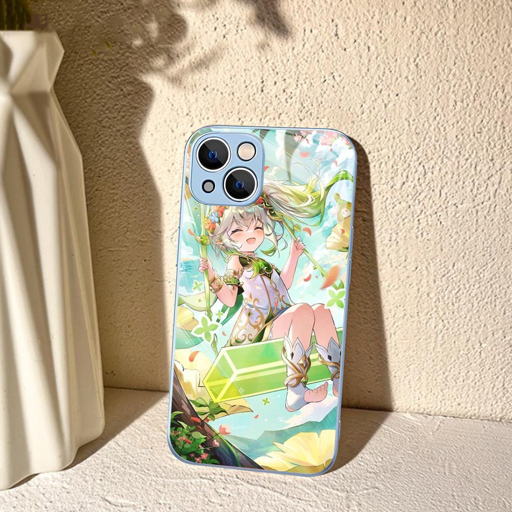 

Nahida Genshin Impact Phone Case For iPhone 14 13 12 Mini 11 Pro XS Max X XR 14 Plus Tempered Glass Cover iphone 13pro max