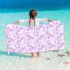 Name Custom Cartoon Beach Towel Cute Unicorn Soft Microfiber Travel Camp Towel  Absorbent Quick-Drying Bath Towel Gift For Girl