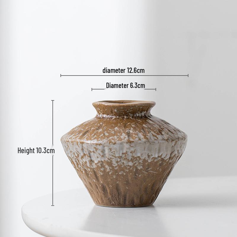 Retro Chinese Ceramic Vase: Elegant Flower Insert for Living Room, Dining Table, Hotel, and B&B Decor