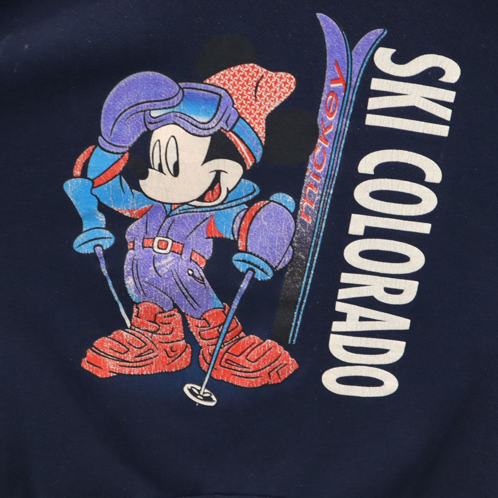 Velva Sheen 90s Old Mickey Mouse Long sleeve sweat trainer L Navy Disney Men's Used