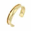 18K Genuine Gold Wide Open Bangle Pure Copper Simple Bracelet Base  for Women