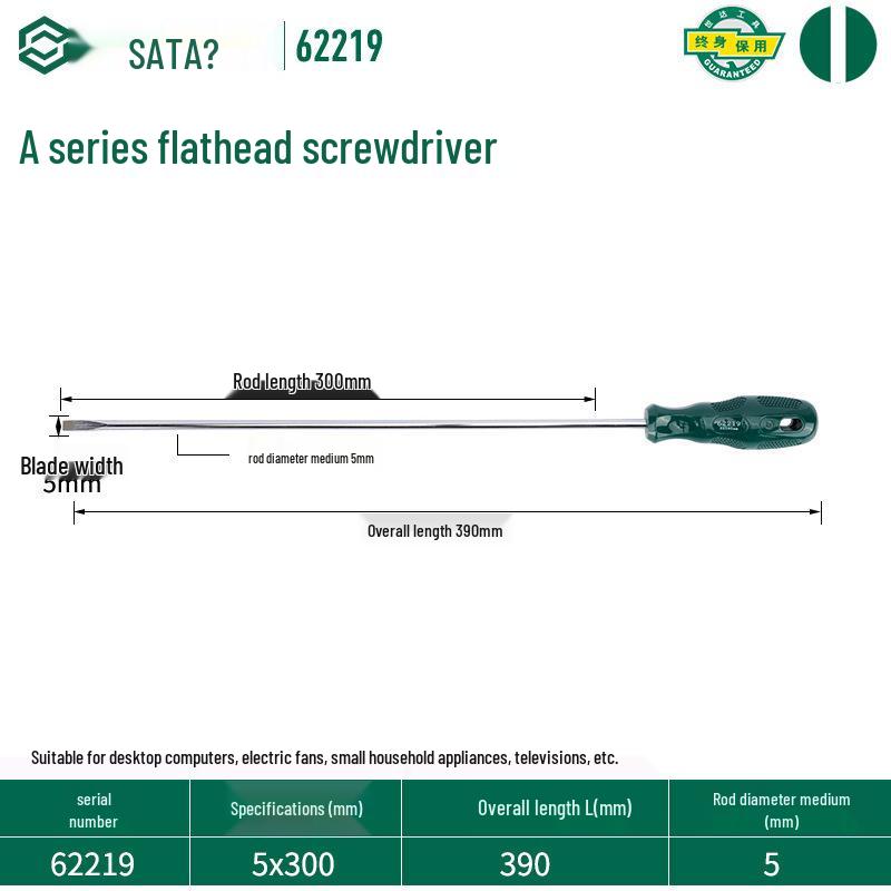 Sata Stubby Screwdriver Set: Phillips, Slotted, Flathead, Torx