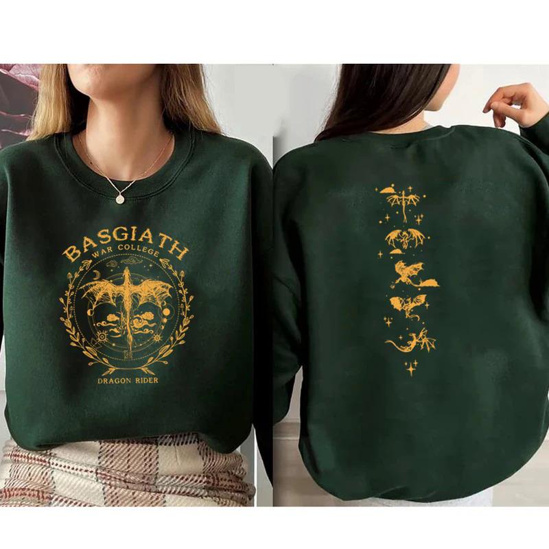 Gold Dragon Fourth Wing Sweatshirt Hoodies