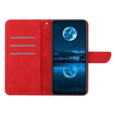 HT05 For Honor X7c 4G/200 Smart 5G Case Skin-Touch Lines PU Leather Flip Phone Cover