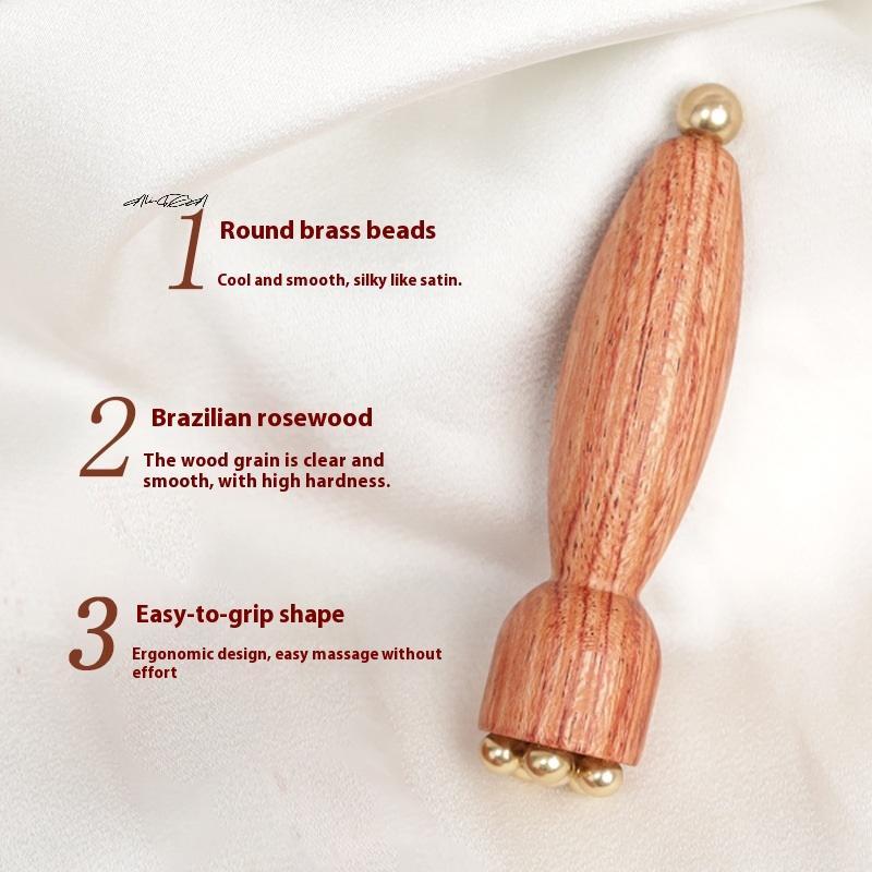 Lotus Seedpod Professional Gua Sha Tool Brass Rosewood Facial Massage Eye Relaxation Spot Meridian Acupoint Handheld Beauty Care