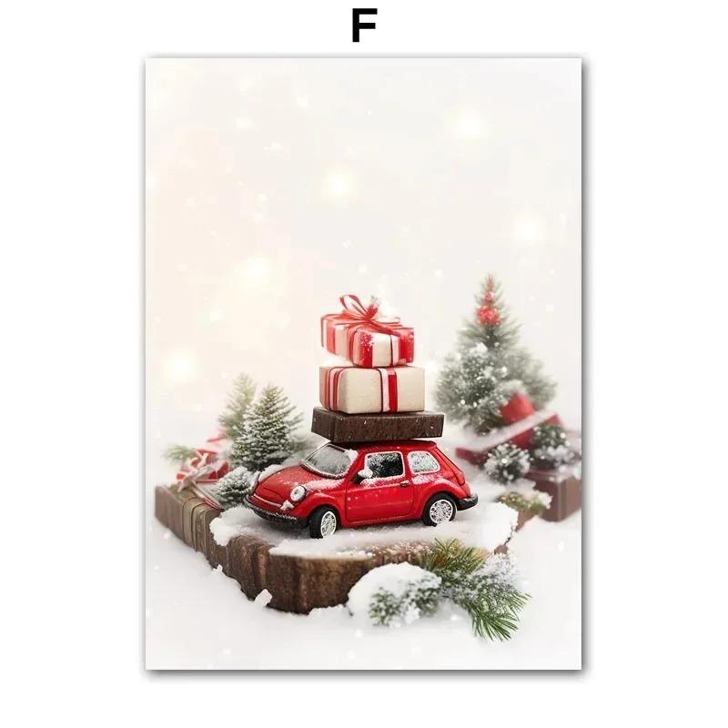

Красная машина печенье рождественский подарок абстрактный персонаж настенная живопись масляная живопись украшение гостиной постер холст картина 21cm×30cm NoFrame