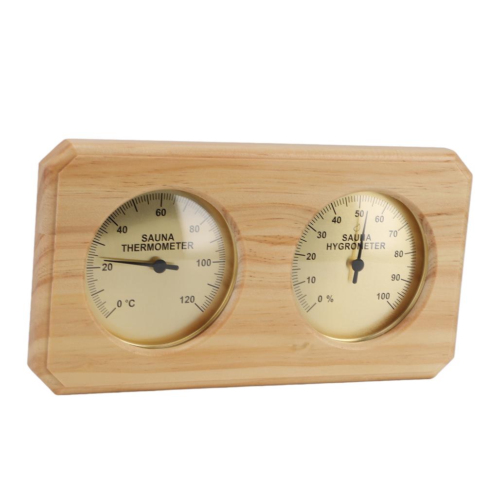 Wooden Sauna Thermometer Hygrometer 2 In 1 Humidity Temperature Measurement Indoor Thermometer Humidity Gauge for Hotel