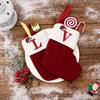 1PC Red A-Z Letter Hanging Christmas Stockings  Monogram Knitted Socks Fireplace Christmas Tree Hanging Party Decoration