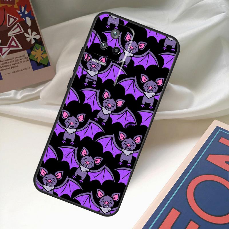 Halloween Vampire Bats Funda For POCO M6 Pro X3 X4 X5 X6 M5s F3 F5 Xiaomi 13T Pro 12T 11T 12 13 Lite 14 Ultra Case