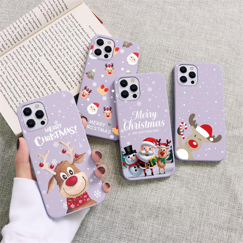 

Рождественский мягкий силиконовый чехол для iPhone 13 12 11 Pro Max XR X Samsung A32 A52 A50 A51 S21 S20 A12 A71 Xiaomi Mi 11 Redmi Note 10 9 8 Huawei Cute Cover