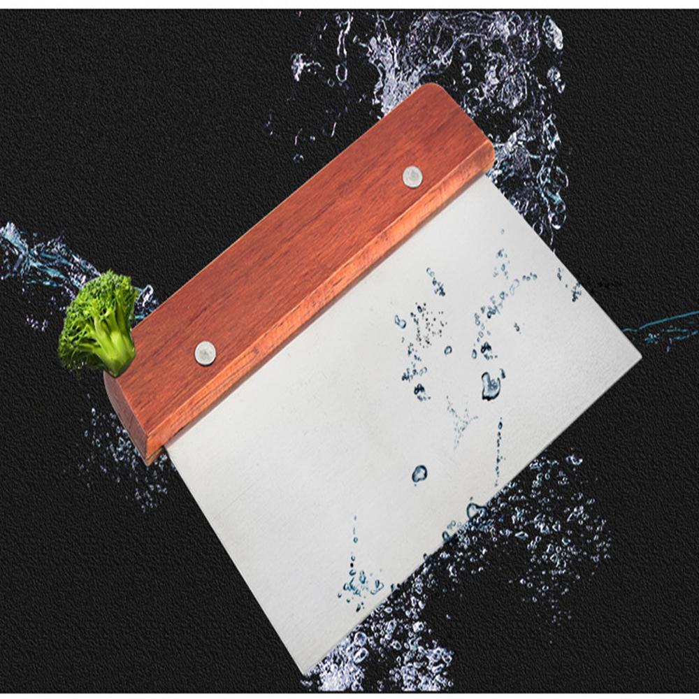 2x Stainless Steel Chopper Scraper Dough Cutter Wood Handle Spatula Kitchen Tool