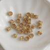 14K Gold Filled Double Layer Crown Flower Cup Spacer Beads Necklace DIY Jewelry Accessories