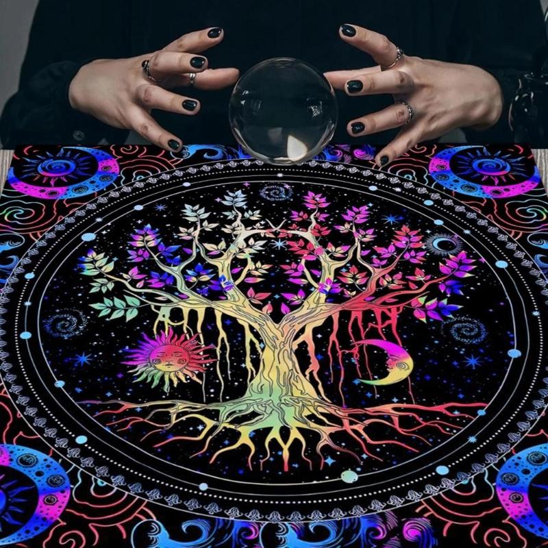 Square Shape Pendulum Divinations Mat Altar Tablecloth Board Game Card Pad Rune Table Cloth Metaphysical Board Game Mat