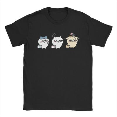 Kujon Chiikawa I Przyjaciele Klub Książki Hachiware Usagi Koszulki Męska Koszulka z Czystej Bawełny T-Shirt z Okrągłym Dekoltem Krótki Rękaw