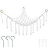 Stuffed Animal Net Elastic Stuffed Toy Hammock Macrame Creative Plush Toy Net Holder Corner Hanging Mesh Toy Storage Organizer