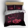 Starry Raven Floral Decor Set Soft Comfortable Duvet Cover Bedding Set Included 1*Duvet Cover & 2*Pillowcases, Gift