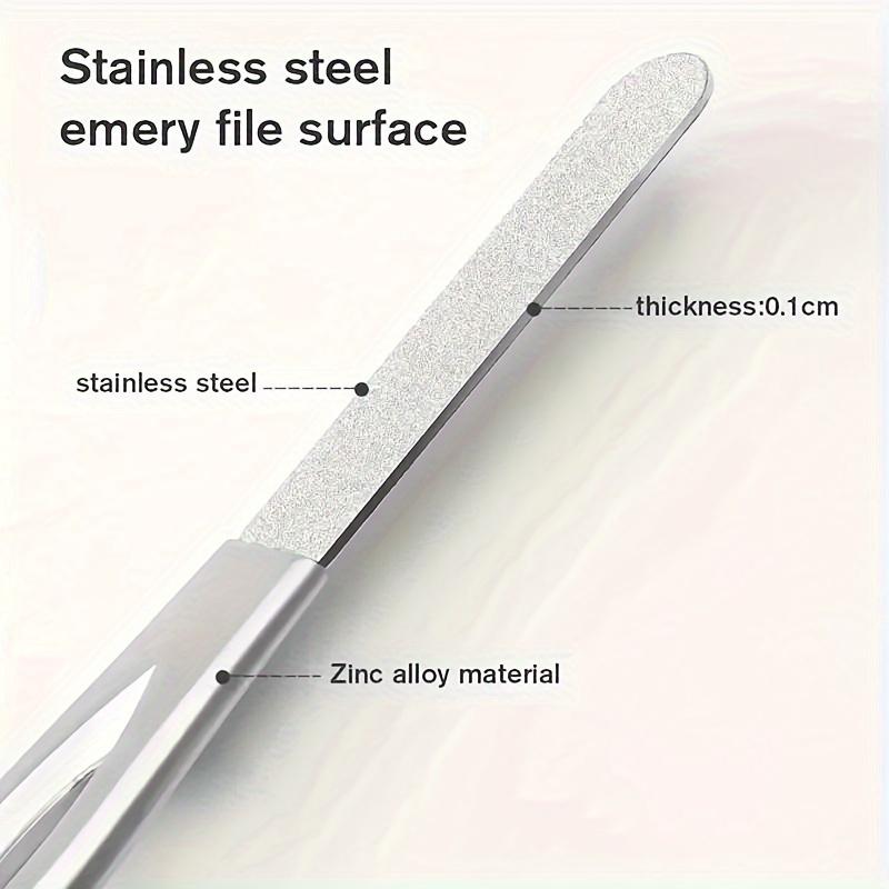 Stainless Steel File, Durable and Hypoallergenic, Ideal for Fingernails and Toenails, Perfect Nail Care Accessory