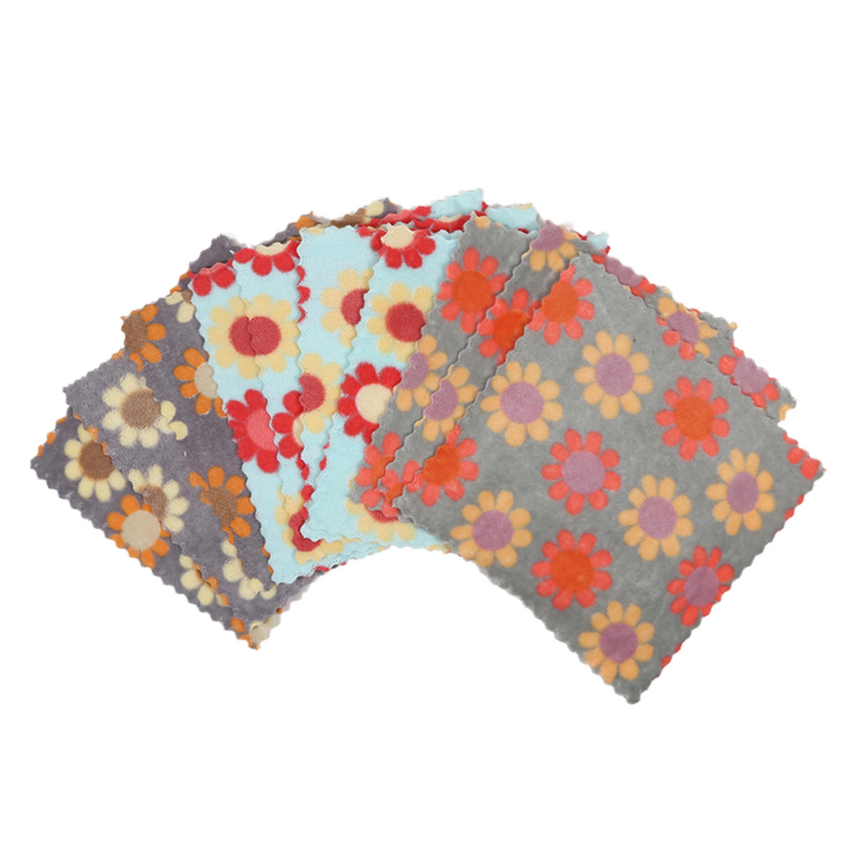 

25X25CM Kitchen Soft Absorbent Dishcloth Coral Fleece Sunflower Wiping Towel Rags Reusable Household Cleaning Supplies 10pcs