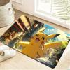 Pokemon Snorlax and Friends Tropical Beach Party Print Doormat Anti-slip Absorbent Floor Mat for Home Entrance Bedroom Living Ro