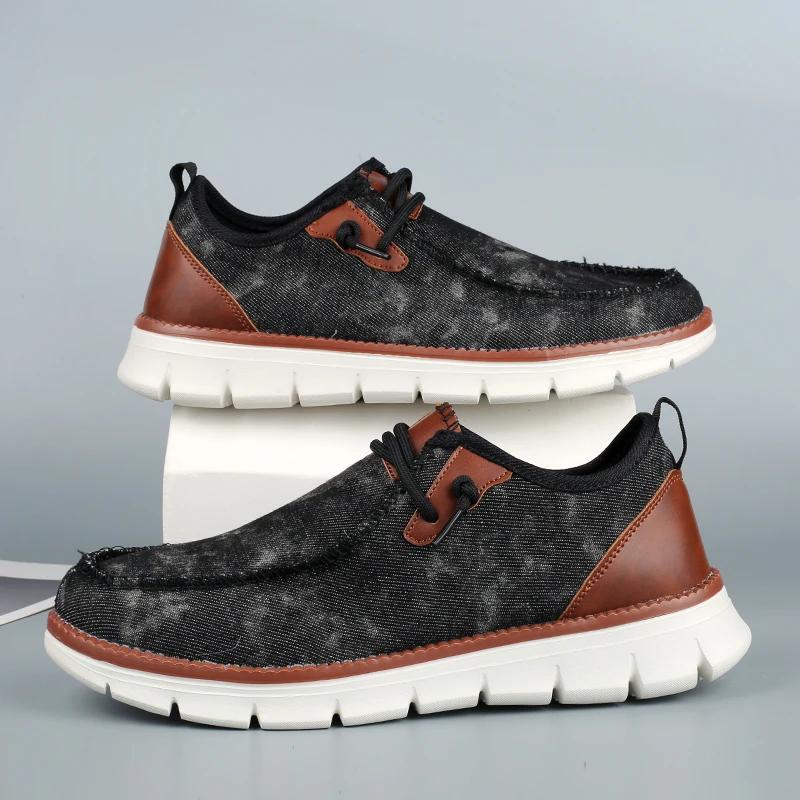 Fashion Men's Casual Shoes Are Breathable Lightweight Flat Bottomed Comfortable Canvas Shoes Simple Comfortable Fashionable and Loafers