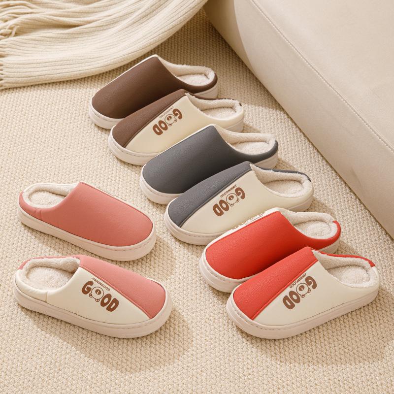Couple Cotton Slippers Autumn and Winter Indoor Warm and Comfortable Home Platform Shoes Outdoor Plush Shoes