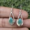Turquoise Gemstone Handmade Designer Earring, Solid 925 Sterling Silver Earring, Gift For Her, Anniversary Gift
