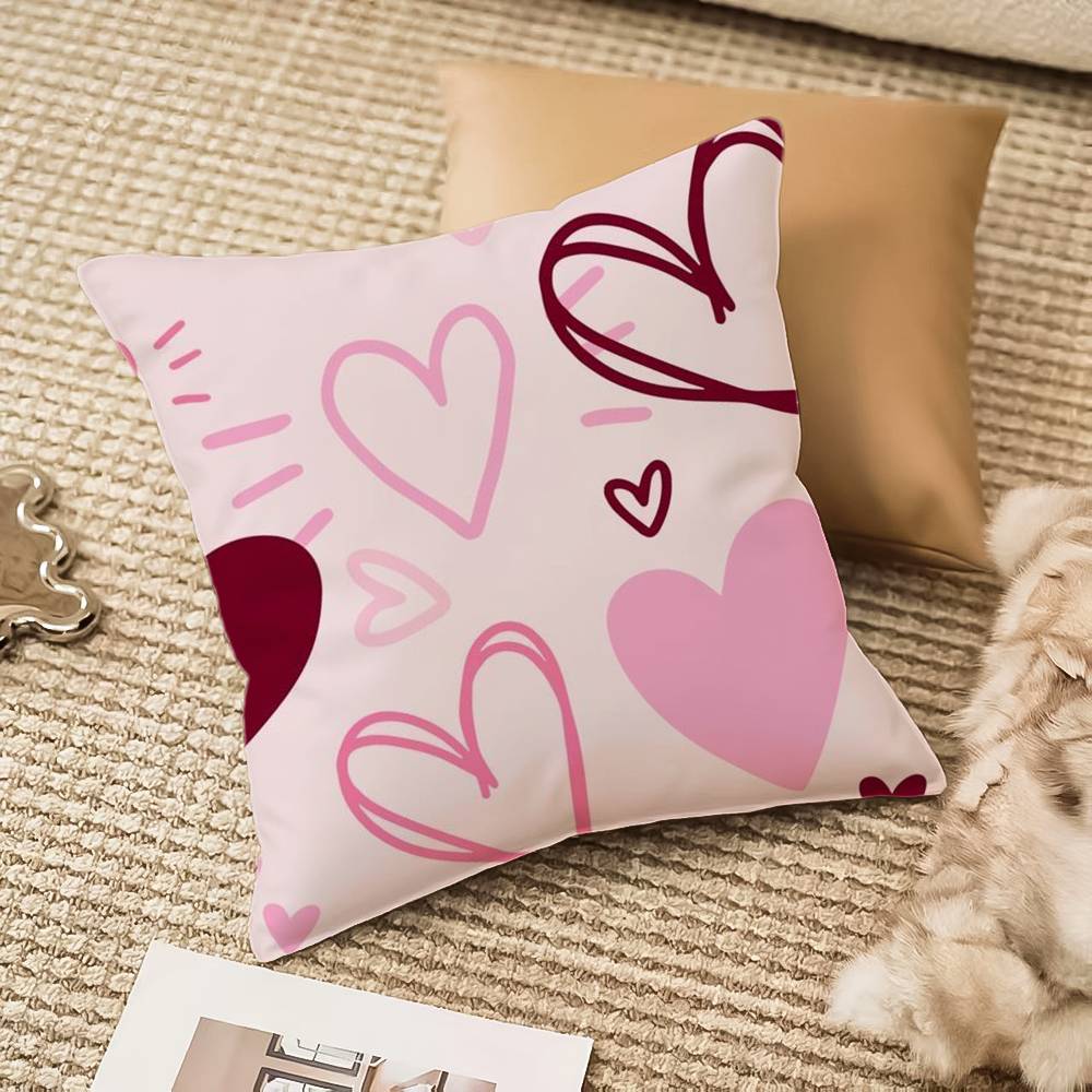 Lovely heart of love my beloved Pillow Case Anti-dustmite Invisible zipper Sofa Bed