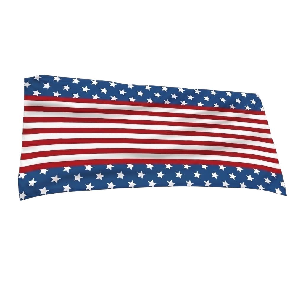 American Holiday Themed Bath Towel Microfiber Fabric Portable Towel For Beach Travel And Bath Use