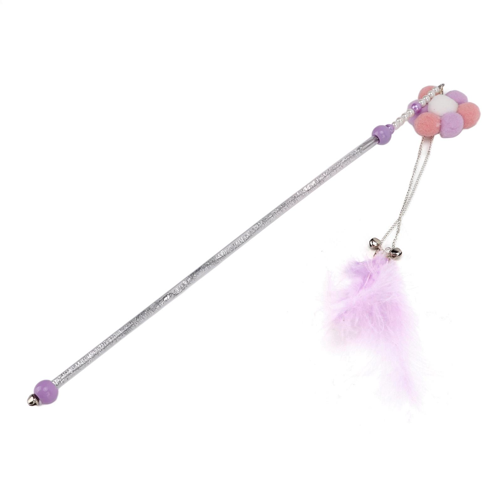 

Tassel Teaser Cat Toy Funny Cat Feather Toys with Bells for Cats Kitten Exercise Playing Type 2