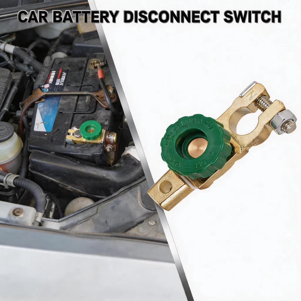 Car Battery Switch Battery Terminal Link Switch Automatic Circuit Breaker Car Battery Power-off Switch Quick Cut-off Disconnect Protector RV 12V-24V