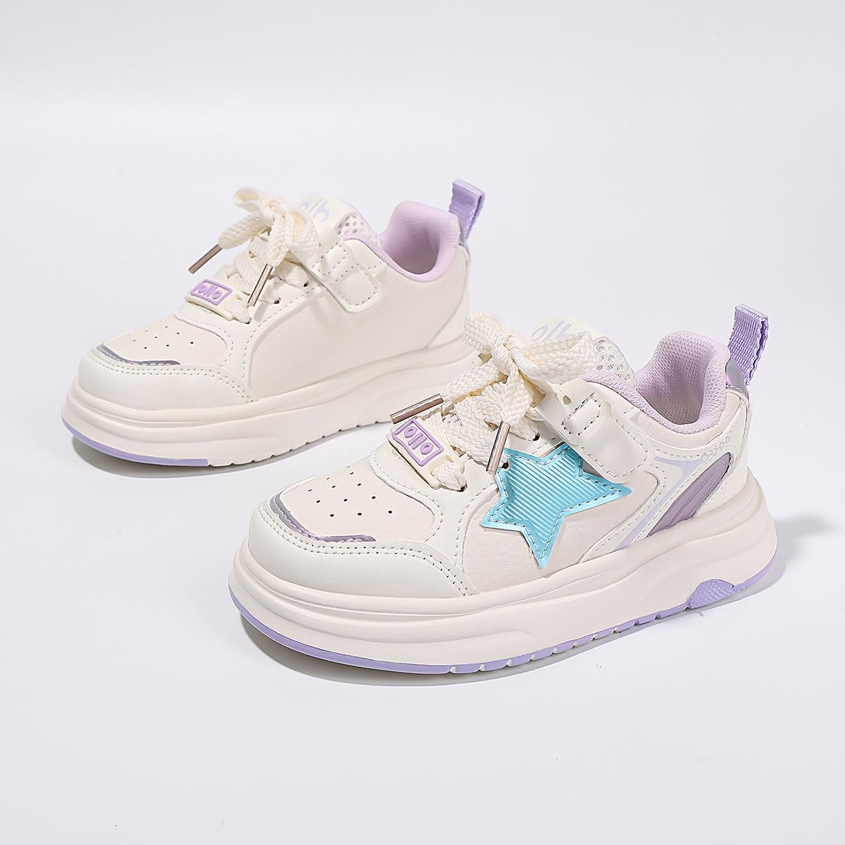

Kids Sports Skate Shoes 2026 - New Spring/Autumn Collection, Casual White with Soft Sole for Boys and Girls Size 31 - Length 19.4cm світло-фіолетового кольору