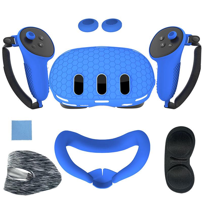 Meta Quest 3 Silicone Protective Case: 7-Piece Set for Controller & Host - Anti-Slip, Anti-Drop VR Accessories