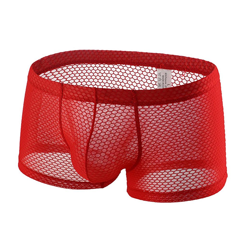 Men's Boxer Breathable Mesh Men's Underwear Sexy Summer Youth Men's Underwear