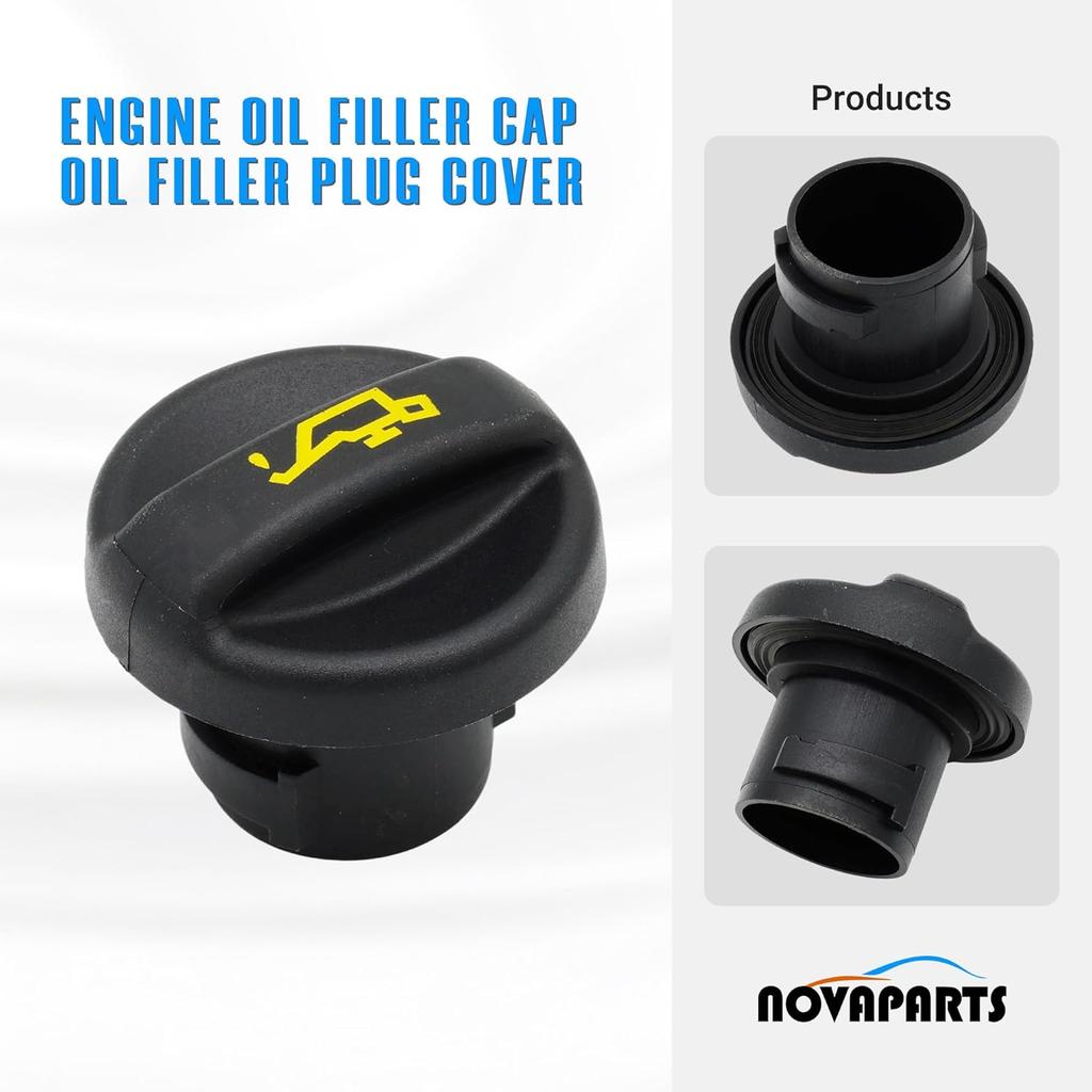 Engine Oil Filler Cap Oil Filler Plug Cover for 2007-2012 Mini Cooper 1.6L R55 R56 R57 R58 R59 11127572848 11-12-7-572-848
