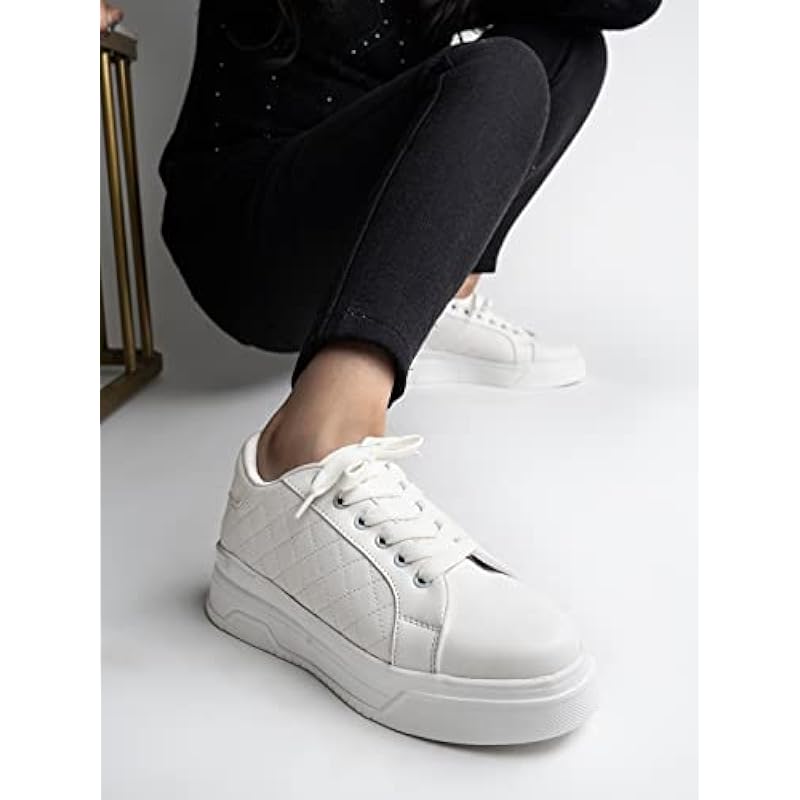 Shoetopia Girls A-36 White Sneaker - 6 Uk (Girls-A-36-White) 6 UK белый